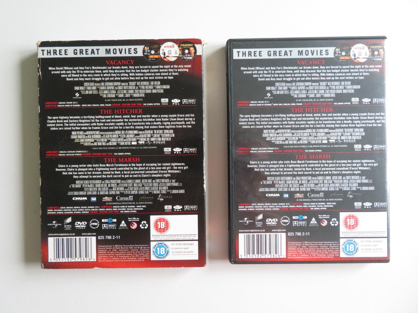 VACANCY / THE HITCHER / THE MARSH - 3 DISC (DVD) BECKINSALE BUSH 2006 REGION 2 Movie posters