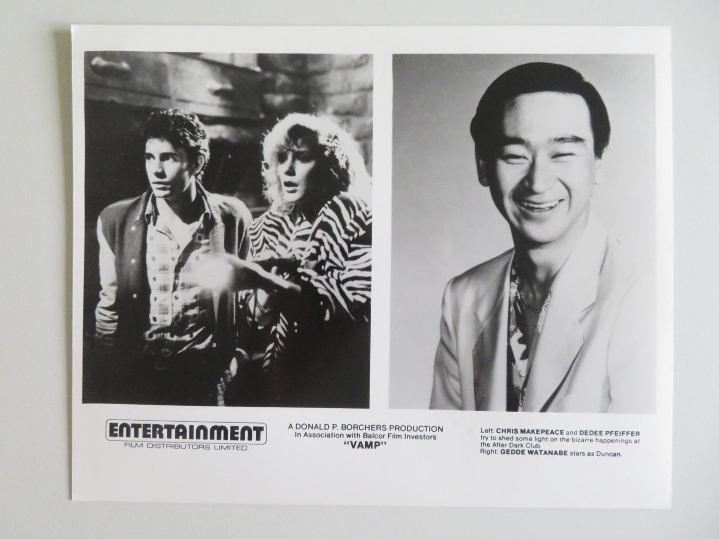 VAMP MOVIE STILL PHOTO LOT OF 3 GRACE JONES CHRIS MAKEPEACE DEDEE PFEIFFER 1986 - Rendezvous Cinema