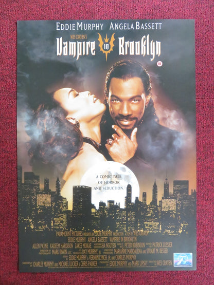 VAMPIRE IN BROOKLYN VHS VIDEO POSTER EDDIE MURPHY ANGELA BASSETT 1995 Rendezvous Cinema Movie posters