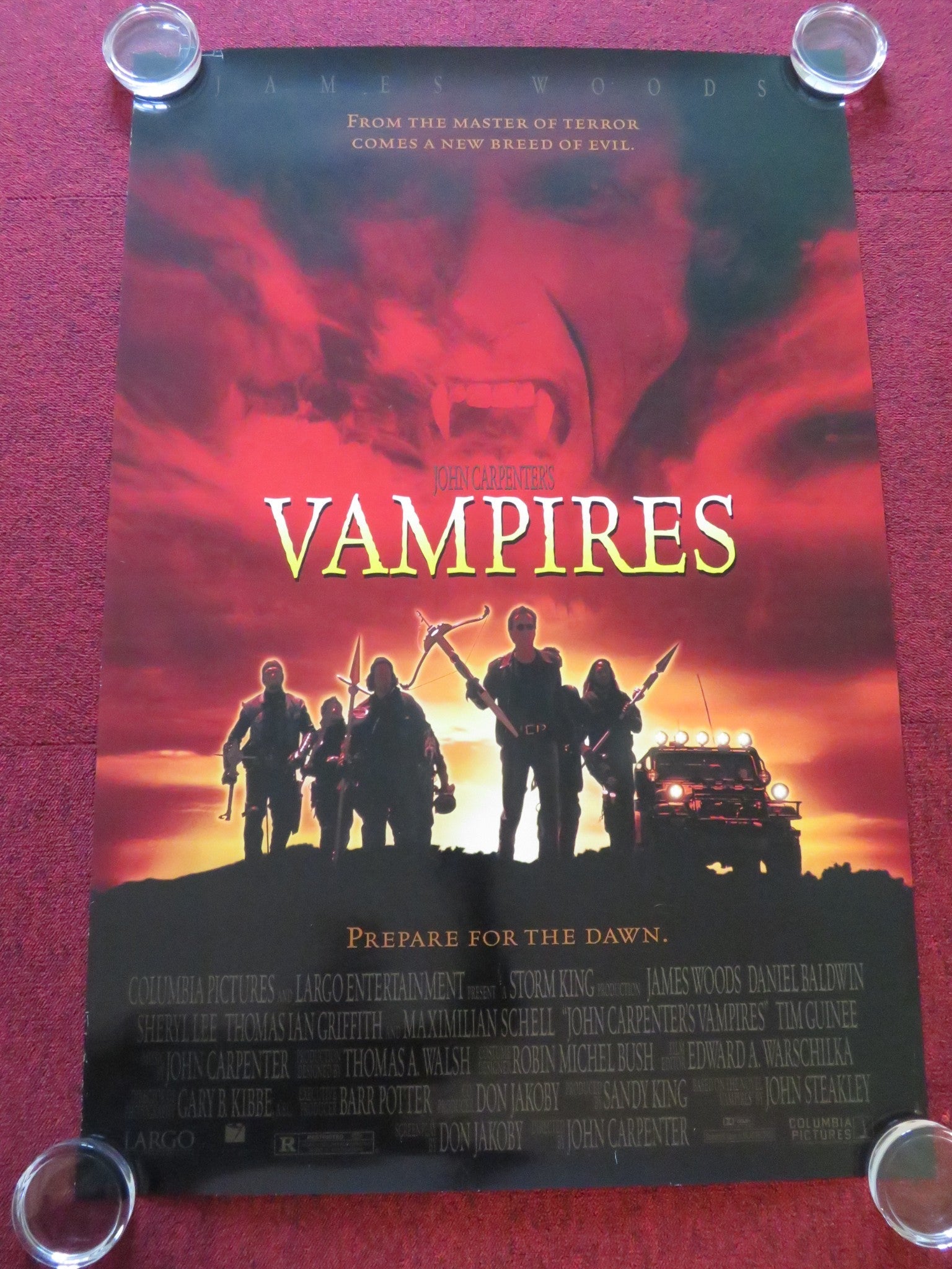 VAMPIRES US ONE SHEET ROLLED POSTER JAMES WOODS DANIEL BALDWIN 1998 Rendezvous Cinema Movie posters