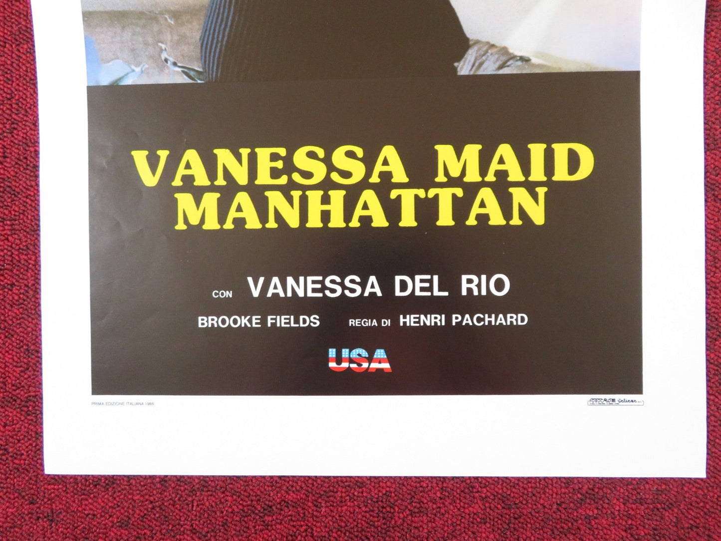 VANESSA MAID IN MANHATTAN ITALIAN LOCANDINA POSTER BROOKE FIELDS J. BUTLER 1986 Rendezvous Cinema Movie posters