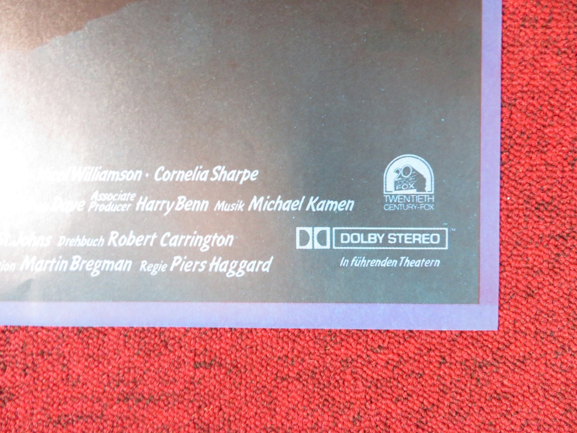 VENOM GERMAN A1 POSTER FOLDED KLAUS KINSKI OLIVER REED 1982 Rendezvous Cinema Movie posters