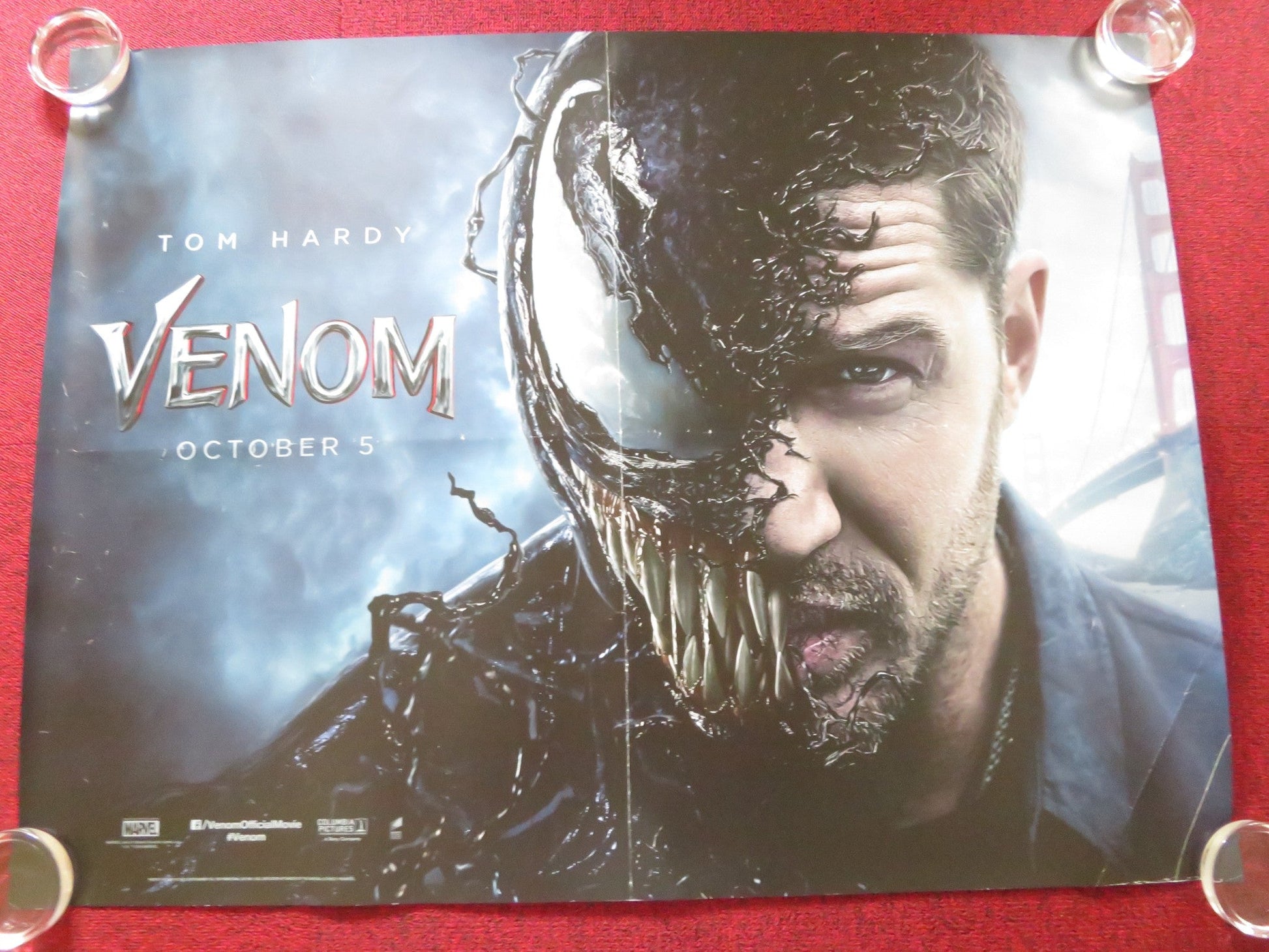 VENOM UK QUAD ROLLED POSTER TOM HARDY MICHELLE WILLIAMS 2018 Rendezvous Cinema Movie posters