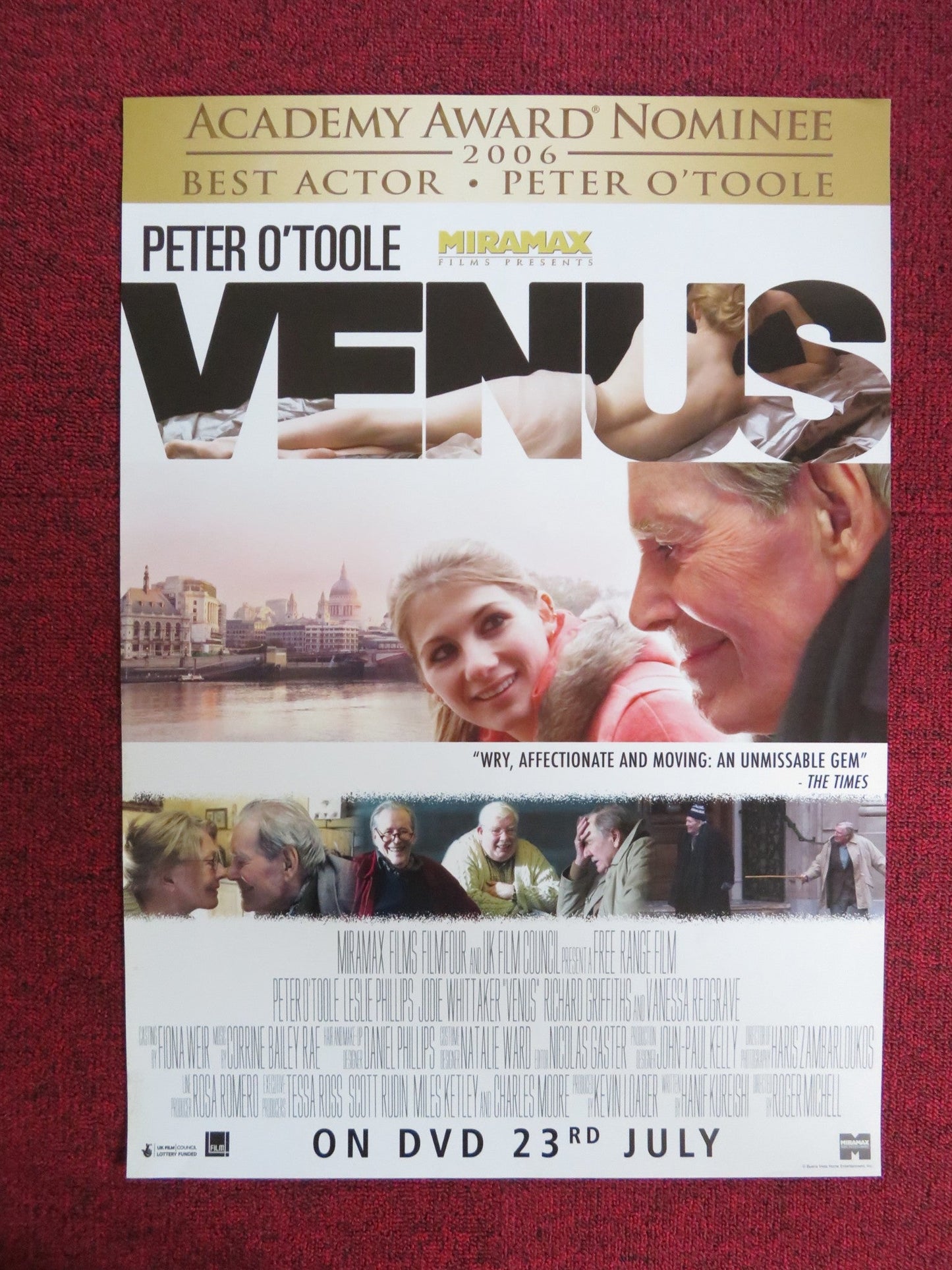 VENUS DVD POSTER PETER O'TOOLE LESLIE PHILLIPS 2006 Rendezvous Cinema Movie posters