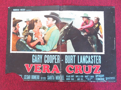 VERA CRUZ - B ITALIAN FOTOBUSTA POSTER GARY COOPER BURT LANCASTER R1970s Rendezvous Cinema Movie posters
