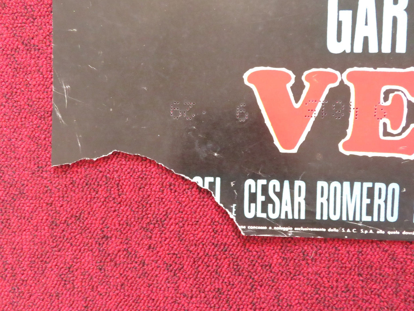 VERA CRUZ - B ITALIAN FOTOBUSTA POSTER GARY COOPER BURT LANCASTER R1970s Rendezvous Cinema Movie posters