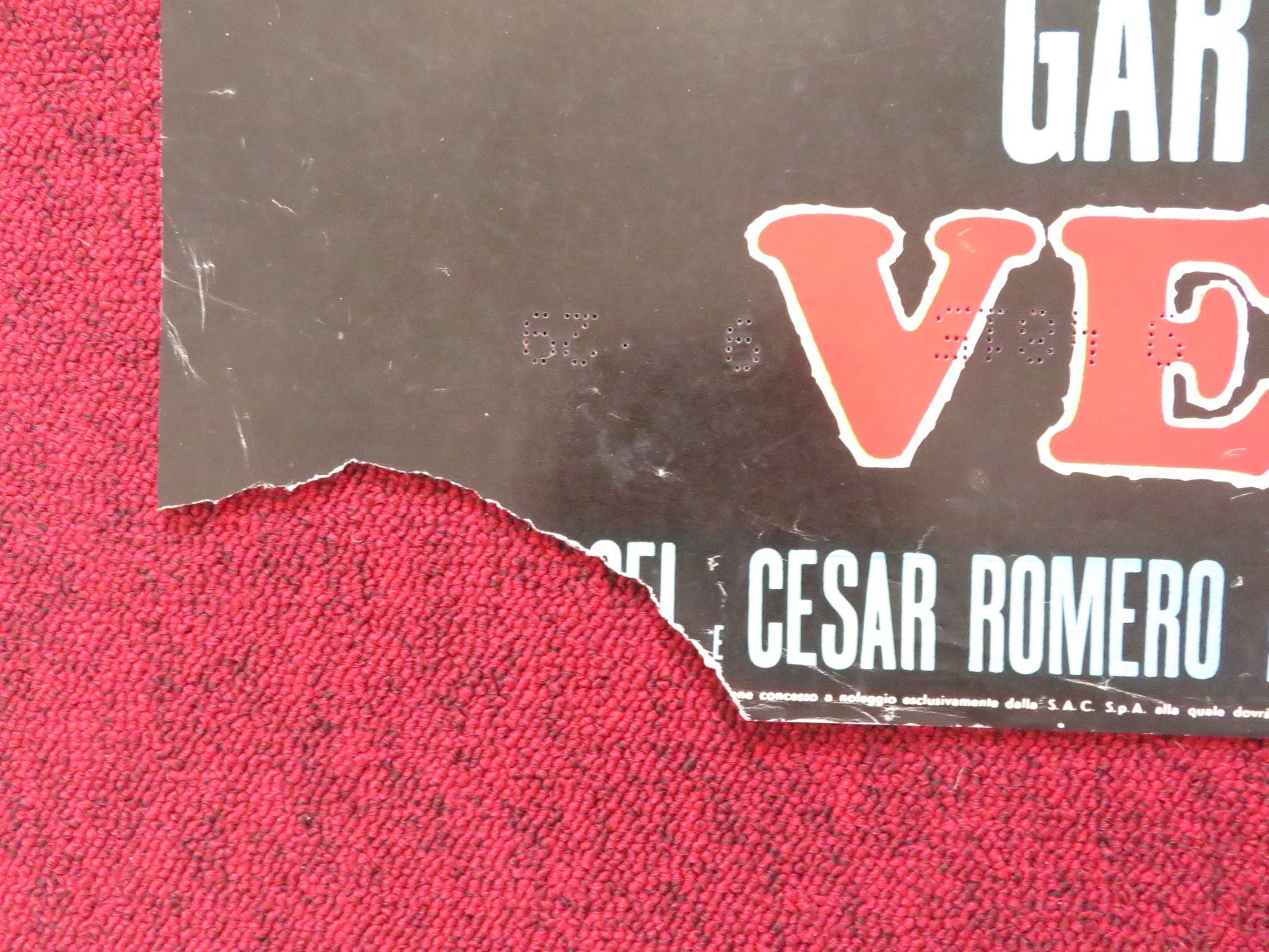 VERA CRUZ - B ITALIAN FOTOBUSTA POSTER GARY COOPER BURT LANCASTER R1970s Rendezvous Cinema Movie posters