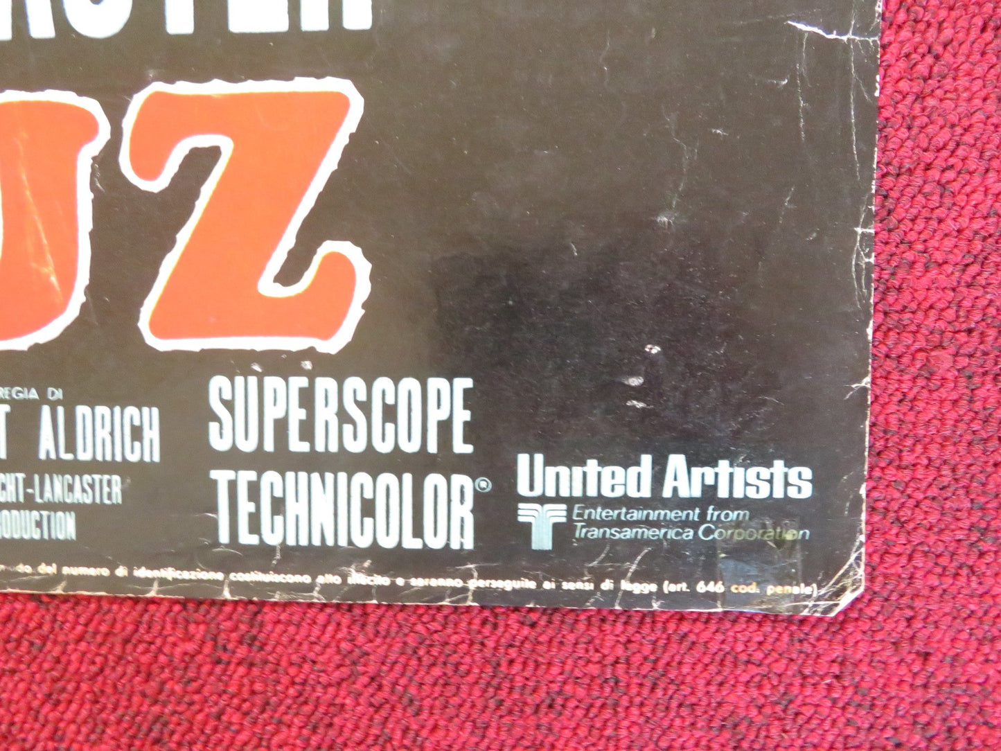 VERA CRUZ - C ITALIAN FOTOBUSTA POSTER GARY COOPER BURT LANCASTER R1970s Rendezvous Cinema Movie posters