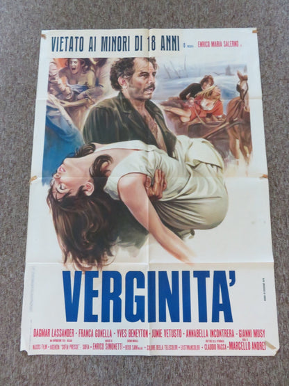 VERGINITA ITALIAN 2 FOGLIO POSTER ENRICO MARIA SALERNO DAGMAR LASSANDER 1974 Rendezvous Cinema Movie posters