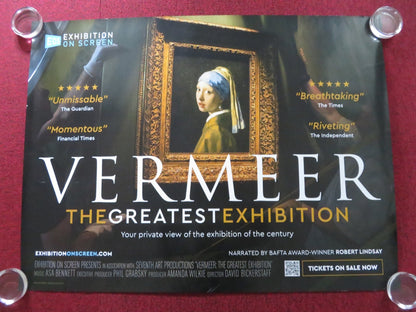 VERMEER: THE GREATS EXHIBITION UK QUAD ROLLED POSTER ROBERT LINDSAY 2023 Rendezvous Cinema Movie posters