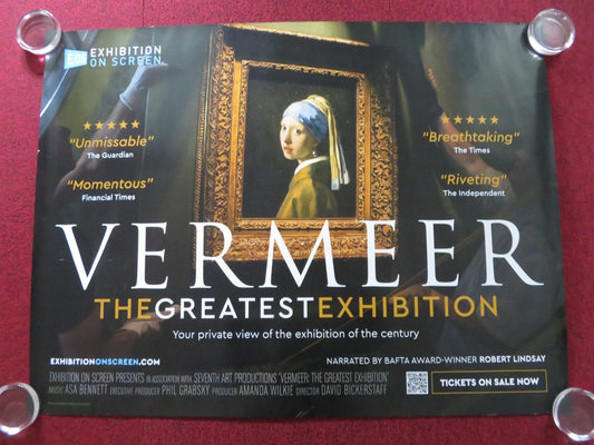 VERMEER: THE GREATS EXHIBITION UK QUAD ROLLED POSTER ROBERT LINDSAY 2023 Rendezvous Cinema Movie posters