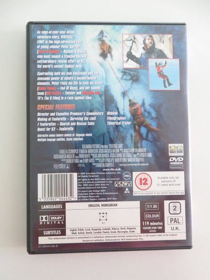VERTICAL LIMIT (DVD) CHRIS O' DONNELL BILL PAXTON 2000 REGION 2 Movie posters