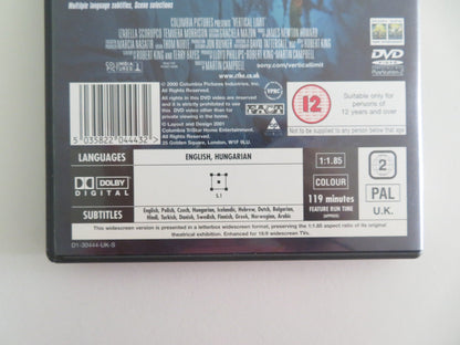 VERTICAL LIMIT (DVD) CHRIS O' DONNELL BILL PAXTON 2000 REGION 2 Movie posters