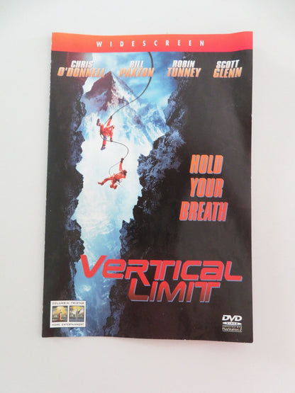 VERTICAL LIMIT (DVD) CHRIS O' DONNELL BILL PAXTON 2000 REGION 2 Movie posters