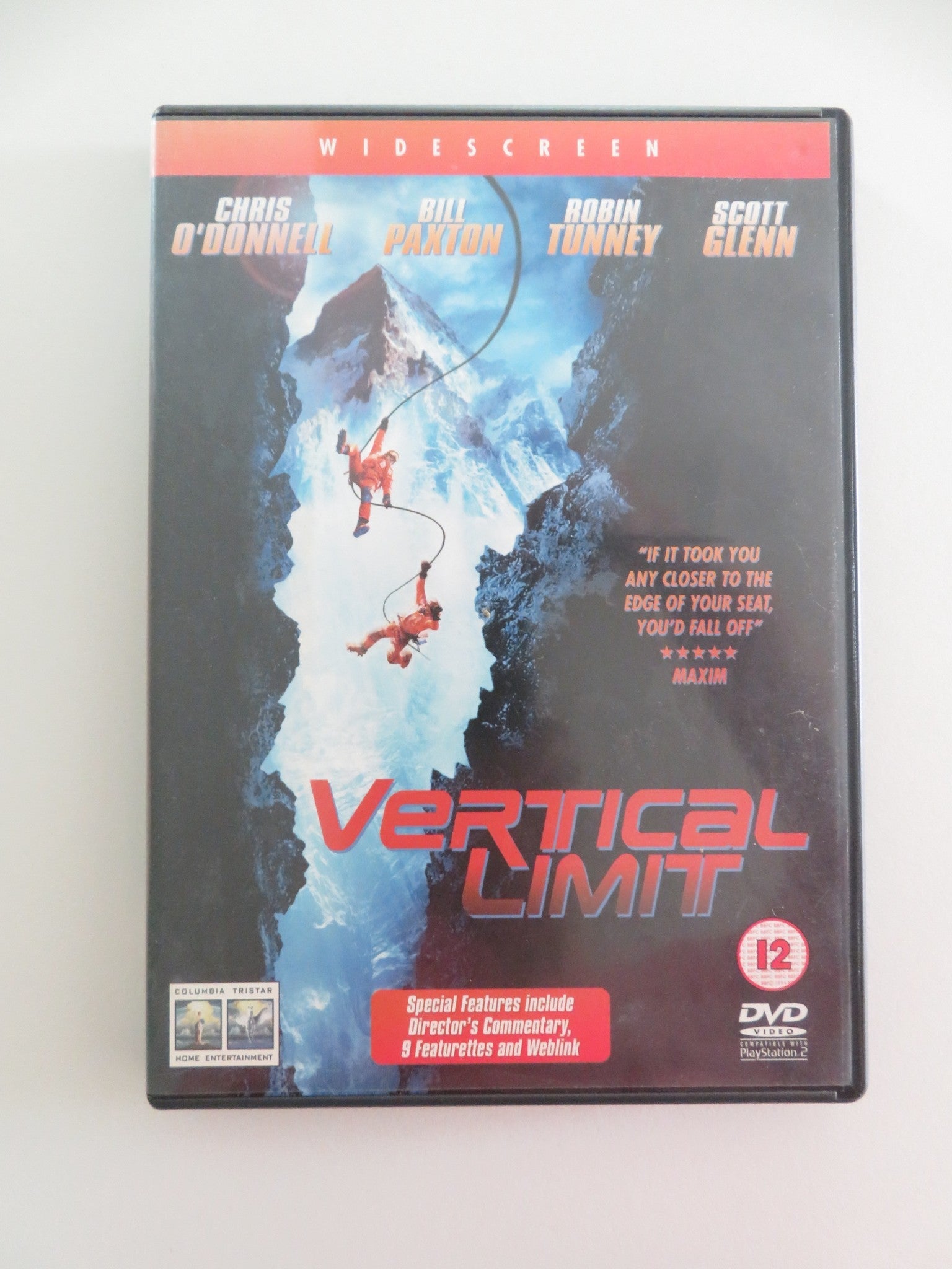 VERTICAL LIMIT (DVD) CHRIS O' DONNELL BILL PAXTON 2000 REGION 2 Movie posters
