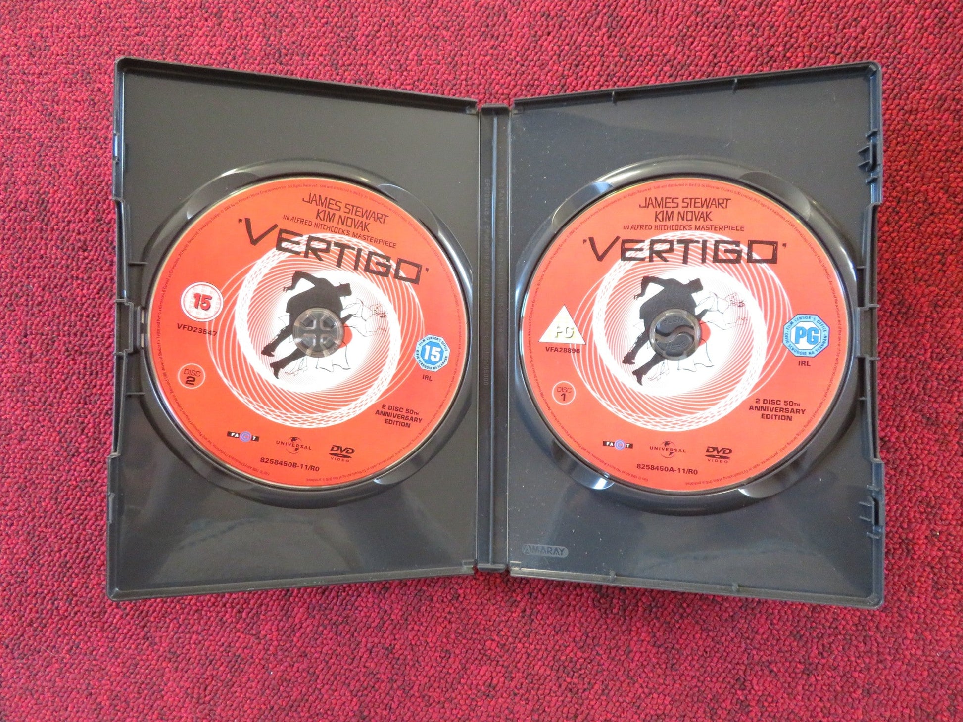 VERTIGO - 2 DISC 50TH ANNIVERSARY EDITION (DVD) JAMES STEWART 1958 REGION 2, 4 Rendezvous Cinema Movie posters