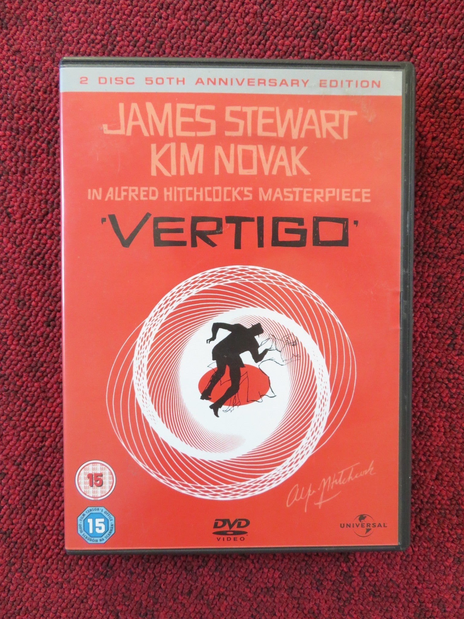 VERTIGO - 2 DISC 50TH ANNIVERSARY EDITION (DVD) JAMES STEWART 1958 REGION 2, 4 Rendezvous Cinema Movie posters