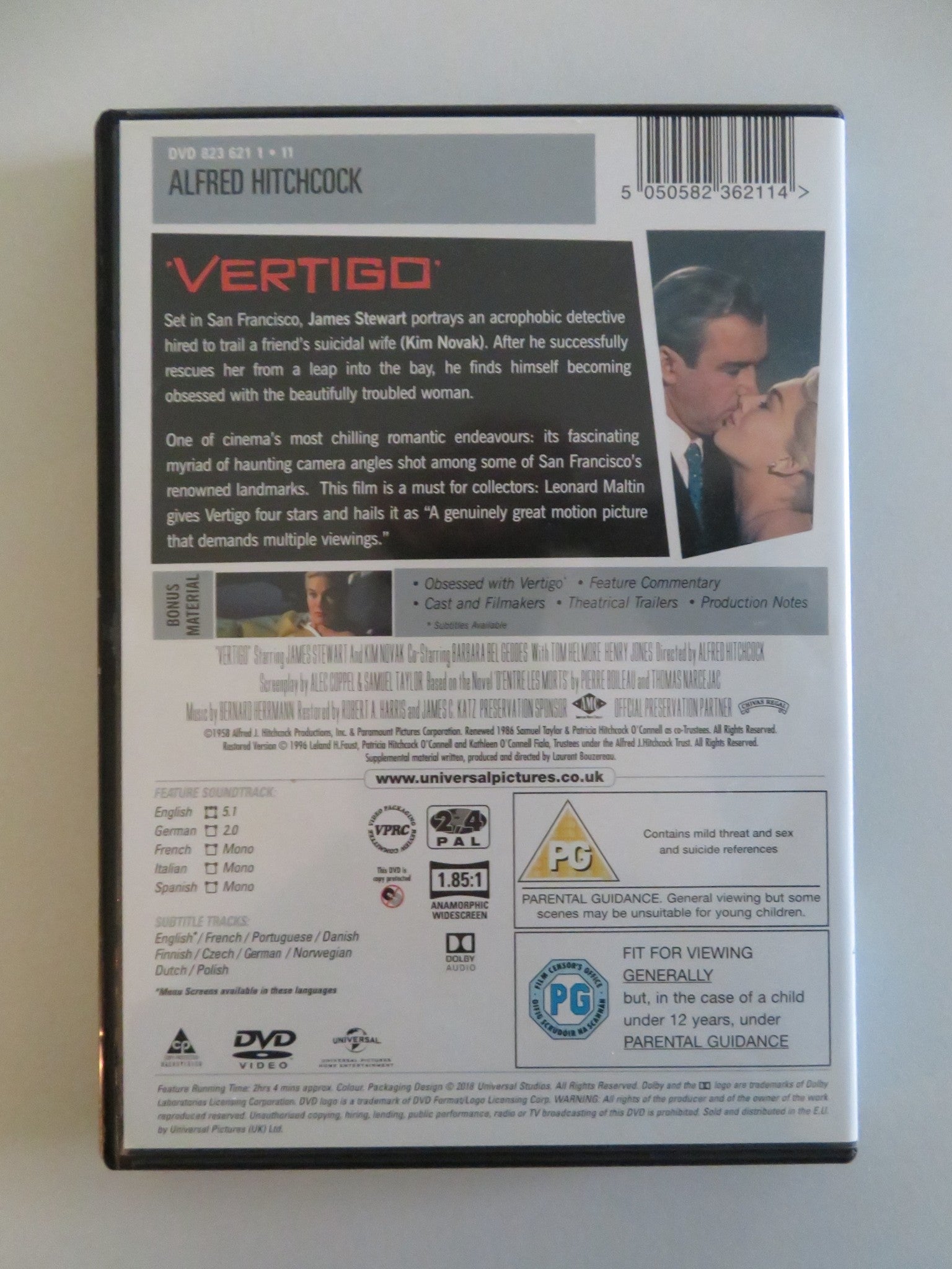 VERTIGO - C (DVD) JAMES STEWART KIM NOVAK 1958 REGION 2, 4 Movie posters