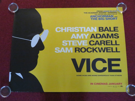 VICE - B UK QUAD ROLLED POSTER CHRISTIAN BALE SAM ROCKWELL AMY ADAMS 2018 - Rendezvous Cinema