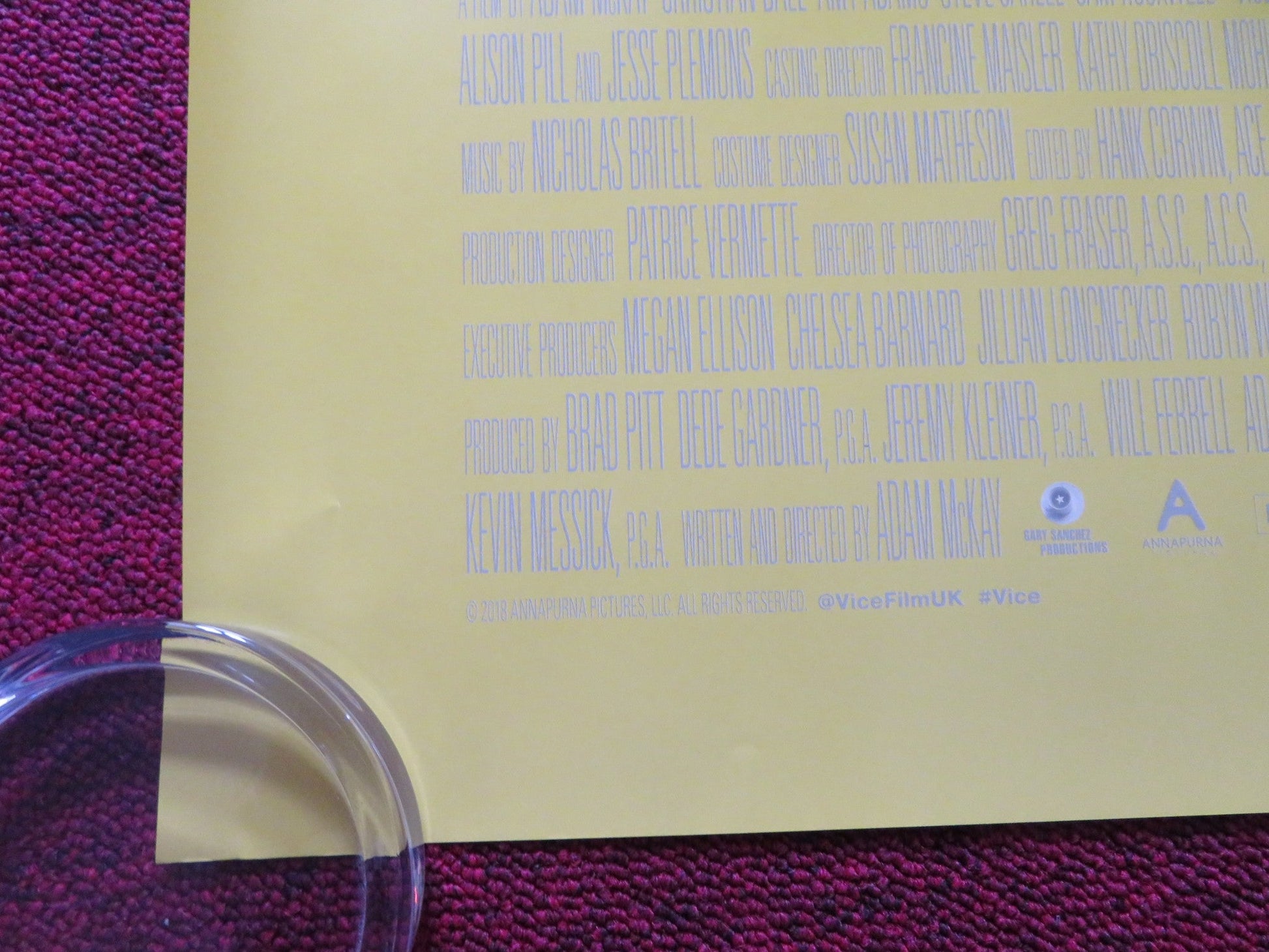 VICE UK QUAD ROLLED POSTER CHRISTIAN BALE SAM ROCKWELL 2018 Rendezvous Cinema Movie posters