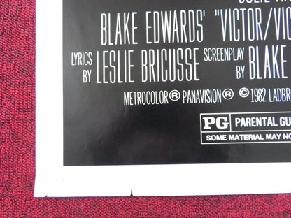 VICTOR / VICTORIA FOLDED US ONE SHEET POSTER JULIE ANDREWS JAMES GARNER 1982 Rendezvous Cinema Movie posters