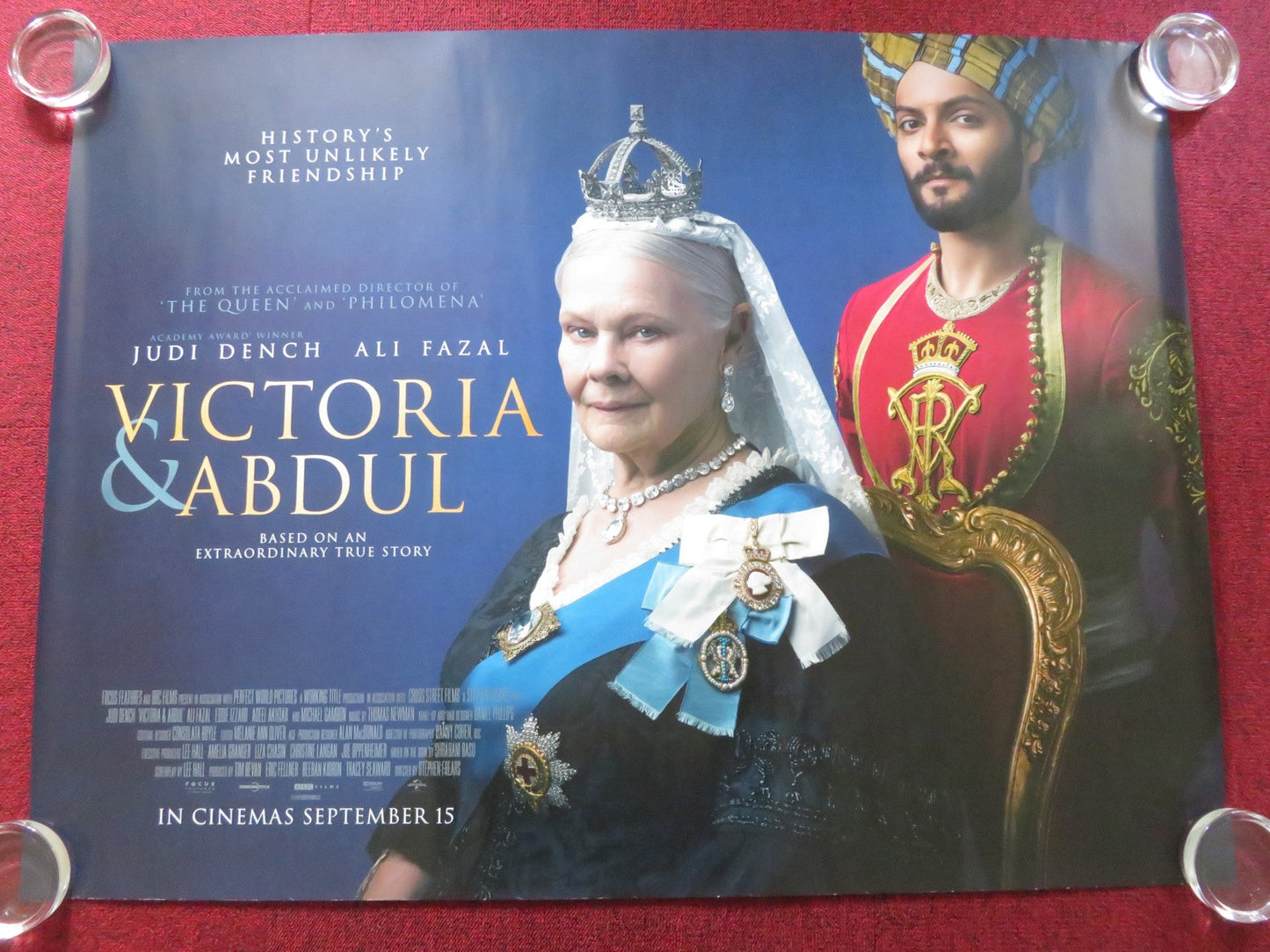 VICTORIA AND ABDUL - B UK QUAD ROLLED POSTER JUDI DENCH ALI FAZAL 2017 Rendezvous Cinema Movie posters