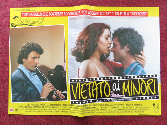 VIETATO AI MINORI - B ITALIAN FOTOBUSTA POSTER ALESSANDRO HABER VALENTINI 1992 Rendezvous Cinema Movie posters