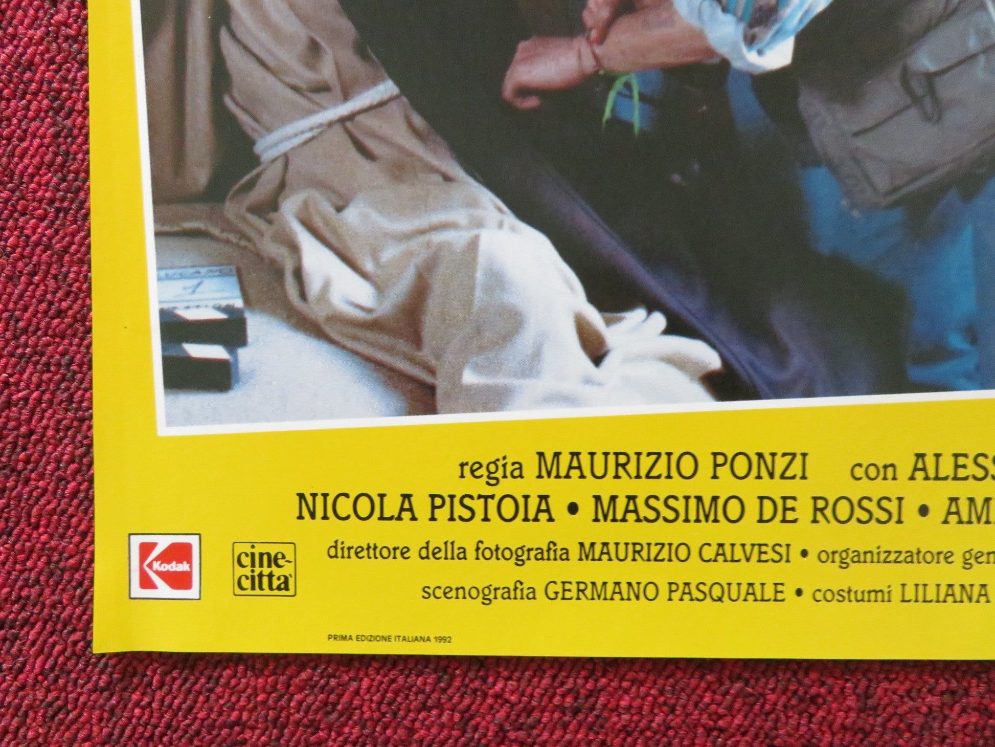 VIETATO AI MINORI - C ITALIAN FOTOBUSTA POSTER ALESSANDRO HABER VALENTINI 1992 Rendezvous Cinema Movie posters