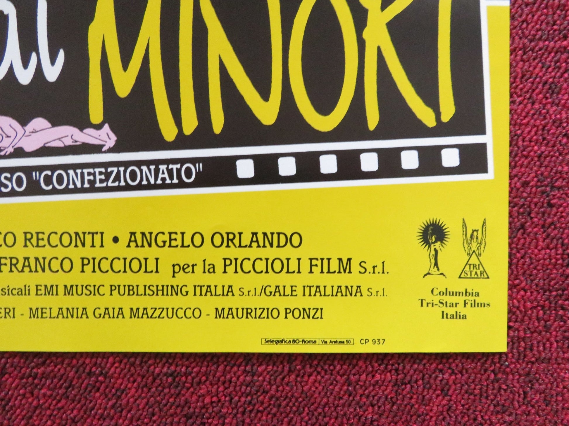 VIETATO AI MINORI - C ITALIAN FOTOBUSTA POSTER ALESSANDRO HABER VALENTINI 1992 Rendezvous Cinema Movie posters