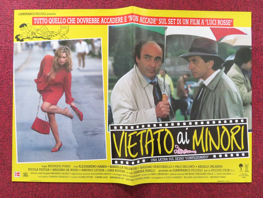 VIETATO AI MINORI - D ITALIAN FOTOBUSTA POSTER ALESSANDRO HABER VALENTINI 1992 Rendezvous Cinema Movie posters