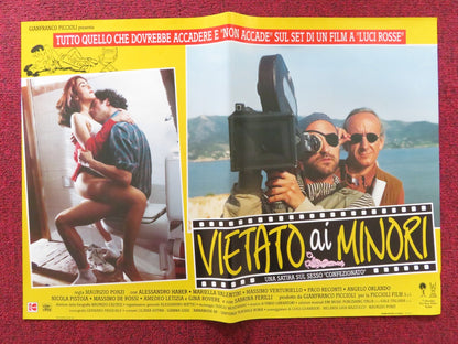 VIETATO AI MINORI - F ITALIAN FOTOBUSTA POSTER ALESSANDRO HABER VALENTINI 1992 Rendezvous Cinema Movie posters