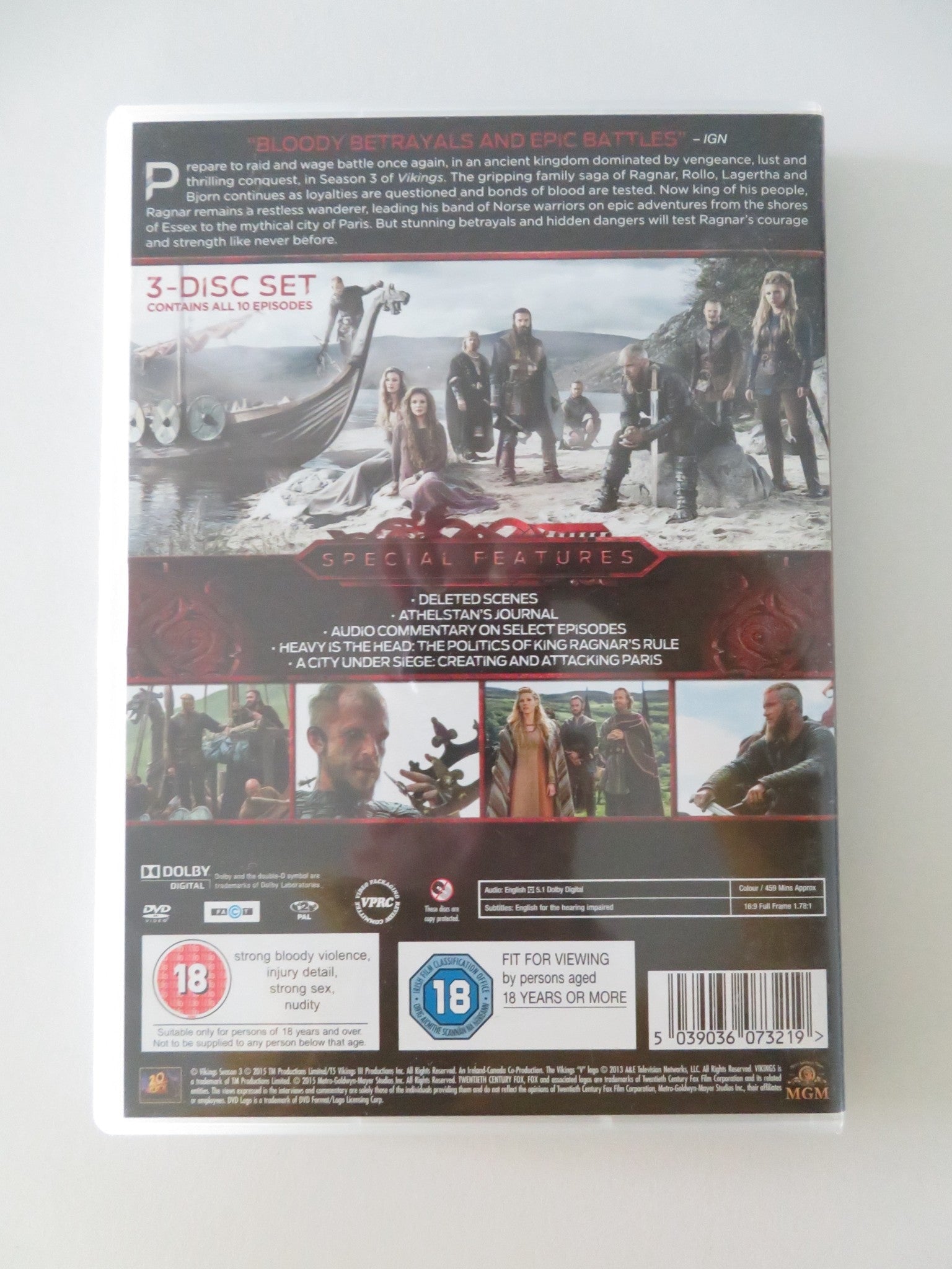 VIKINGS - THE COMPLETE THIRD SEASON (DVD) KATHERYN WINNICK 2015 REGION 2 Movie posters