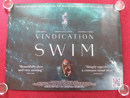 VINDICATION SWIM - B UK QUAD ROLLED POSTER KIRSTEN CALLAGHAN JOHN LOCKE 2024 Rendezvous Cinema Movie posters