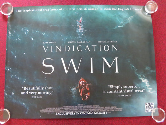 VINDICATION SWIM UK QUAD ROLLED POSTER JOHN LOCKE KIRSTEN CALLAGHAN 2024 Rendezvous Cinema Movie posters
