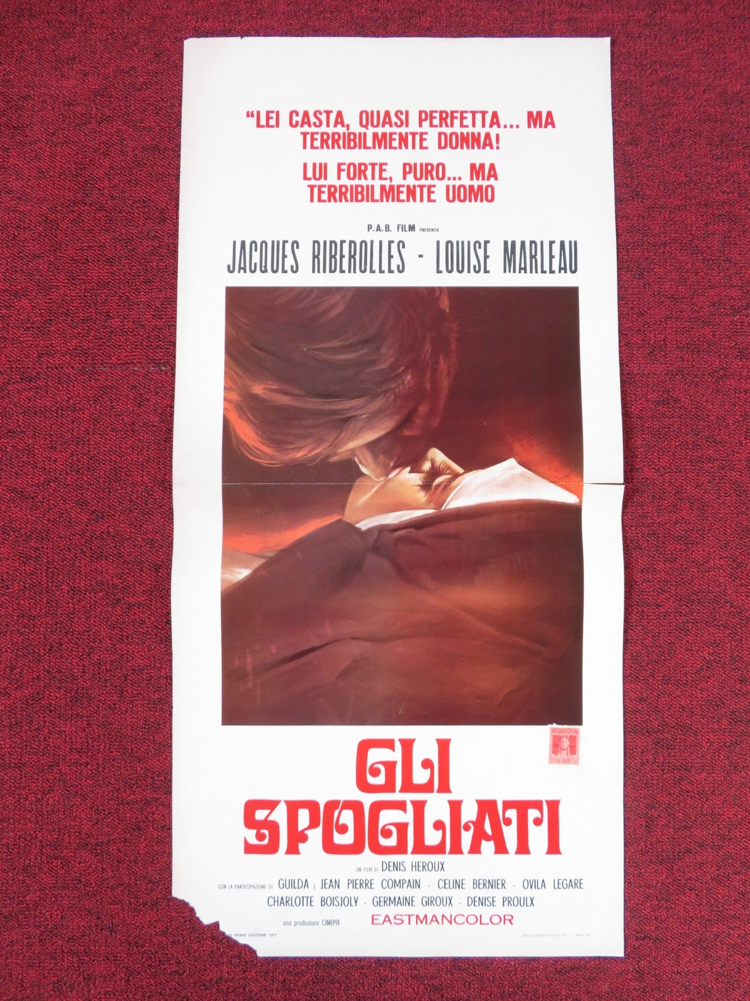 VIRGIN LOVERS ITALIAN LOCANDINA POSTER JACQUES RIBEROLLES LOUISE MARLEAU 1971 Rendezvous Cinema Movie posters