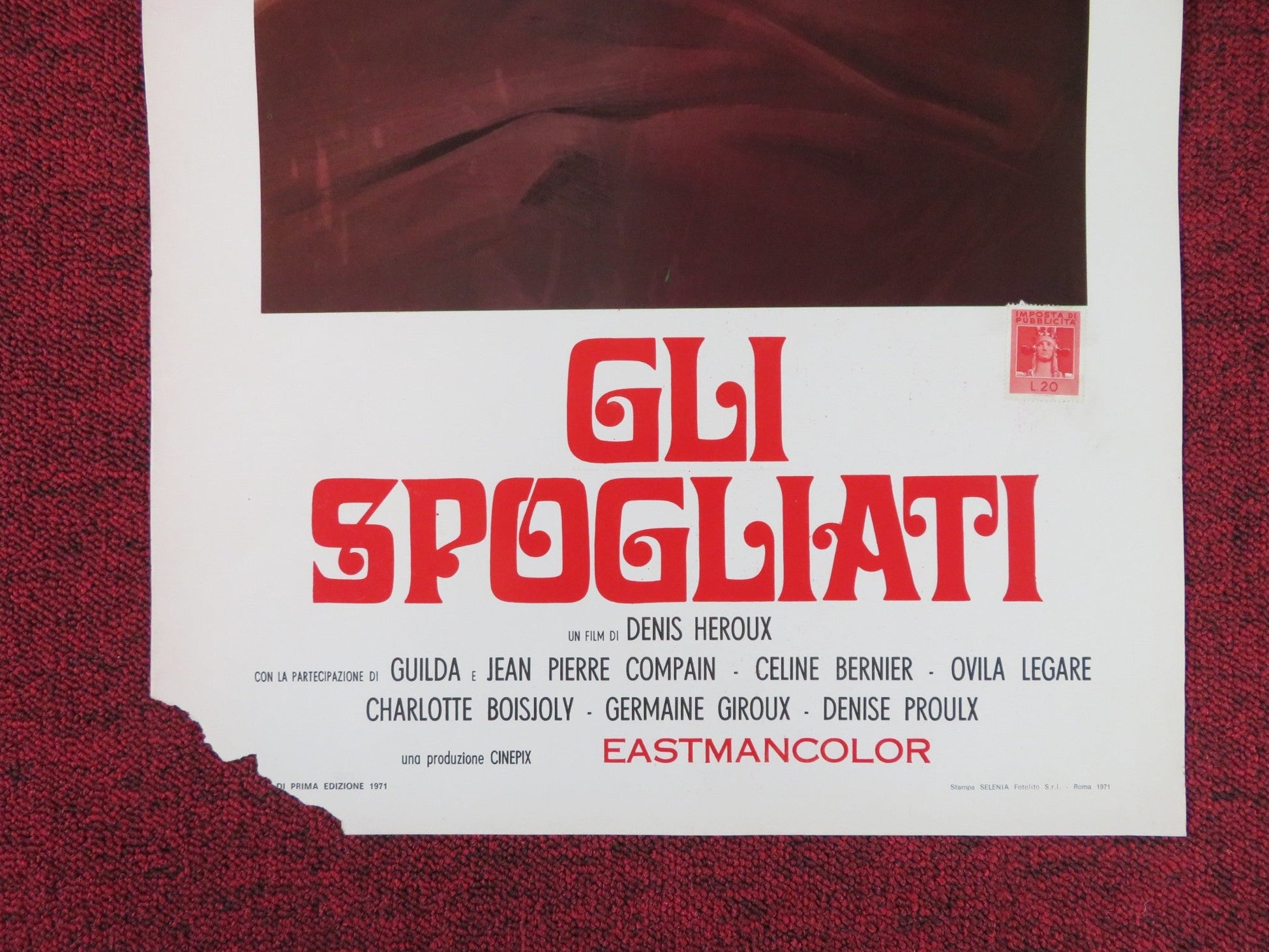 VIRGIN LOVERS ITALIAN LOCANDINA POSTER JACQUES RIBEROLLES LOUISE MARLEAU 1971 Rendezvous Cinema Movie posters