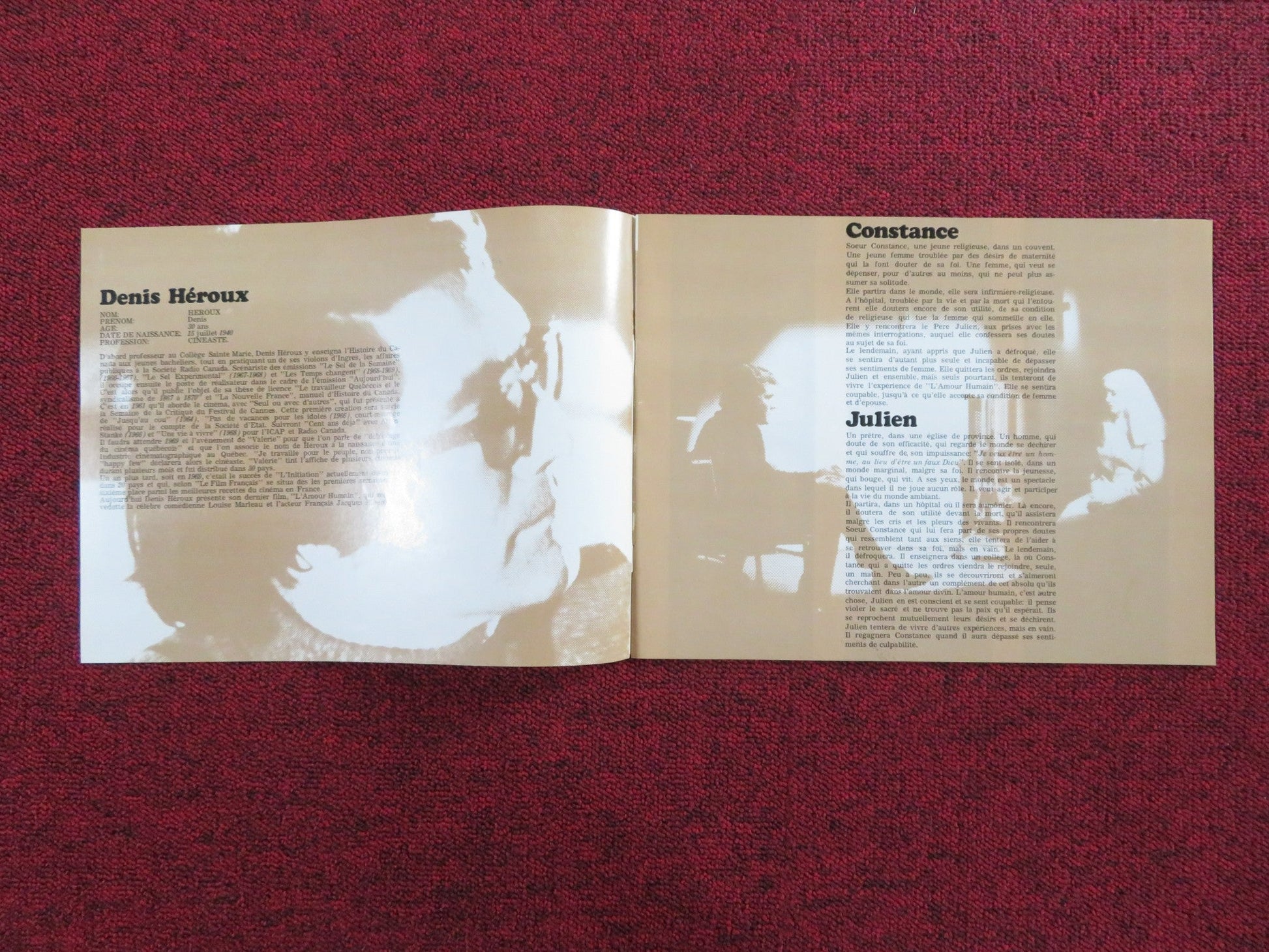 VIRGIN LOVERS UNCUT PRESS BOOK MOUISE MARLEAU JACQUES RIBEROLLES 1970 Rendezvous Cinema Movie posters