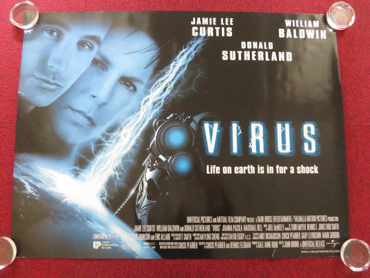 VIRUS UK QUAD ROLLED POSTER JAMIE LEE CURTIS WILLIAM BALDWIN 1999 Rendezvous Cinema Movie posters