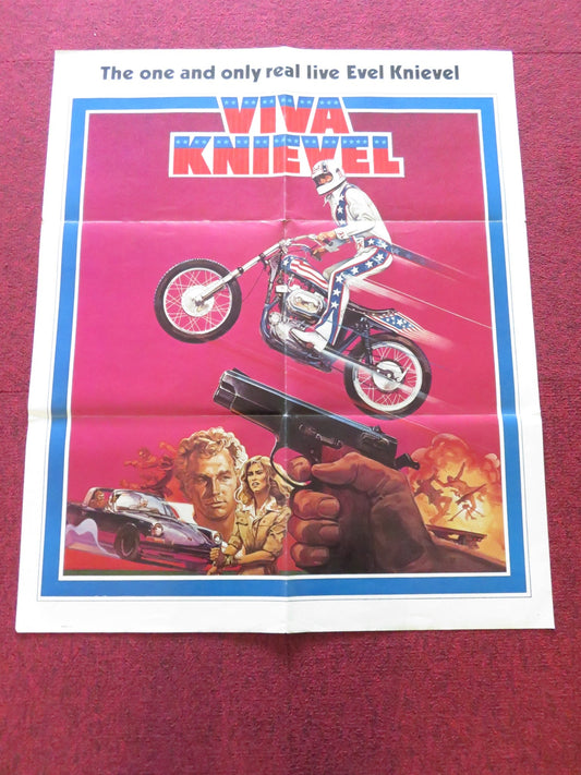 VIVA KNIEVEL! FOLDED POSTER EVEL KNIEVEL GENE KELLY LESLIE NIELSEN 1977 Rendezvous Cinema Movie posters