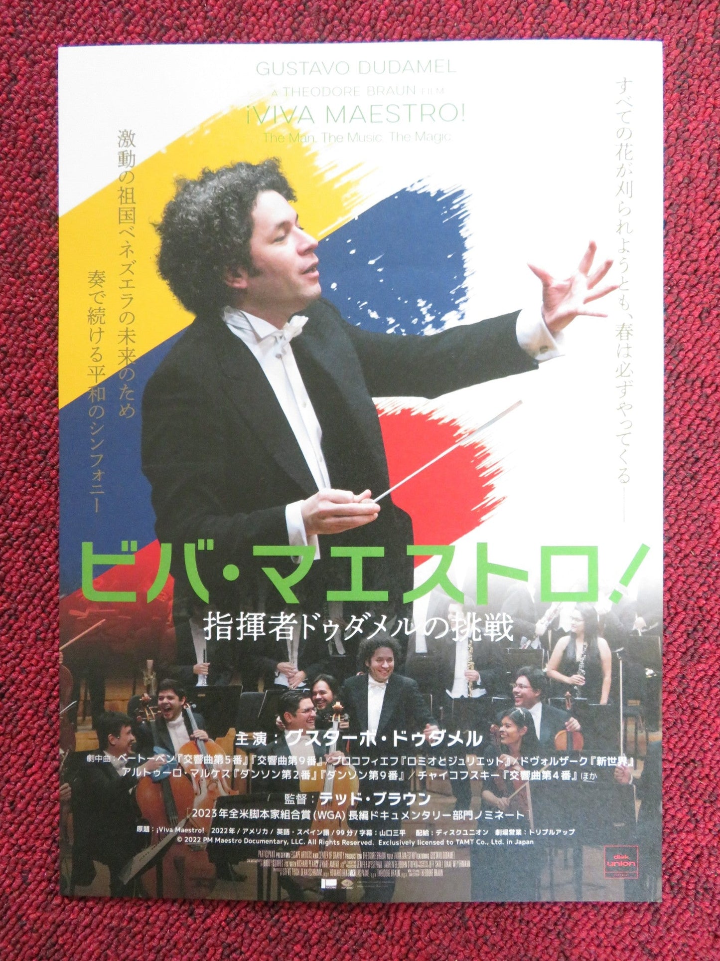 VIVA MAESTRO JAPANESE CHIRASHI (B5) POSTER ALEJANDRO CARRENO 2022 Rendezvous Cinema Movie posters