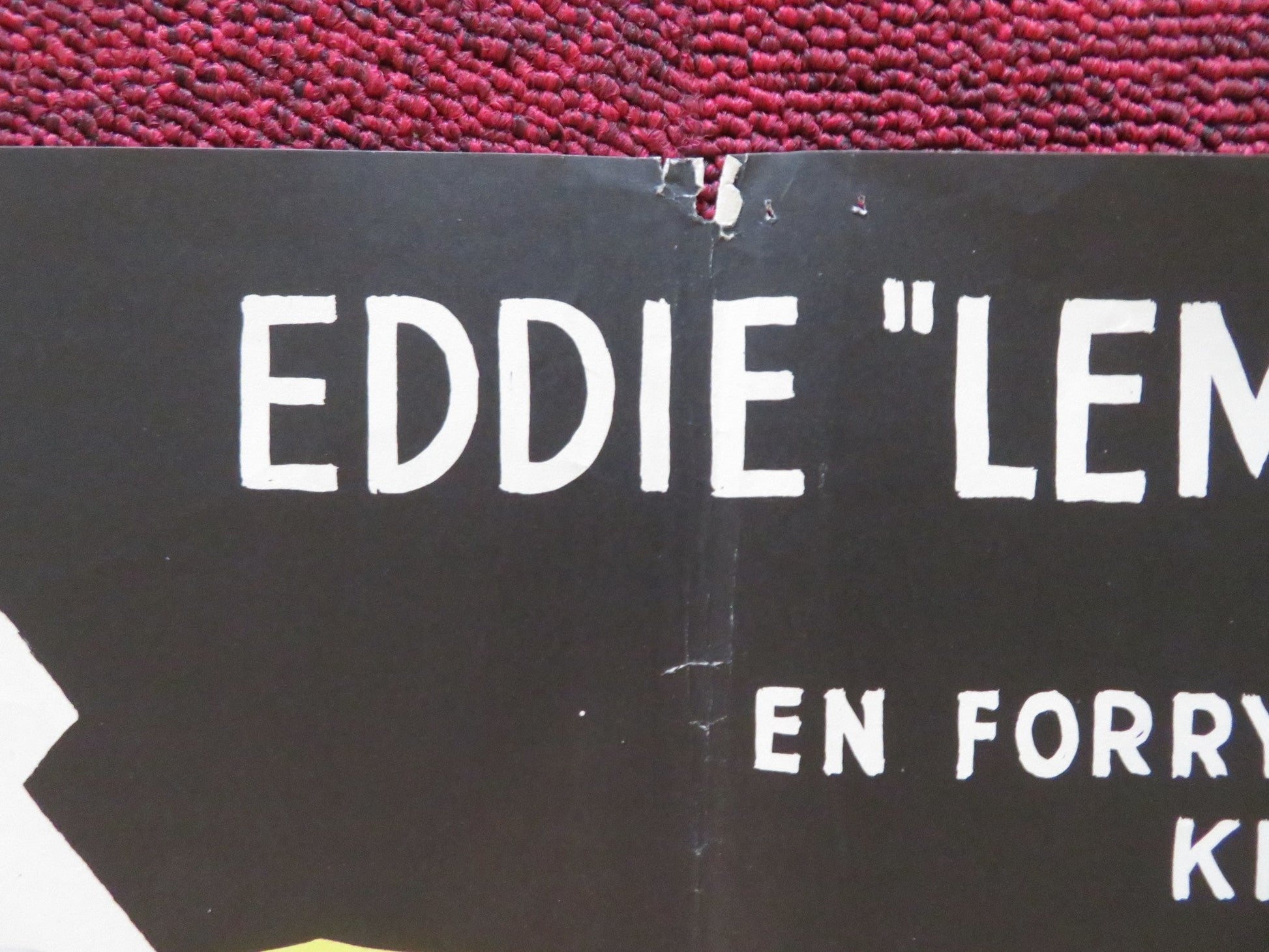 VOTRE DÉVOUÉ BLAKE DANISH POSTER ROLLED EDDIE CONSTANTINE DANIELLE GODET 1955 Rendezvous Cinema Movie posters