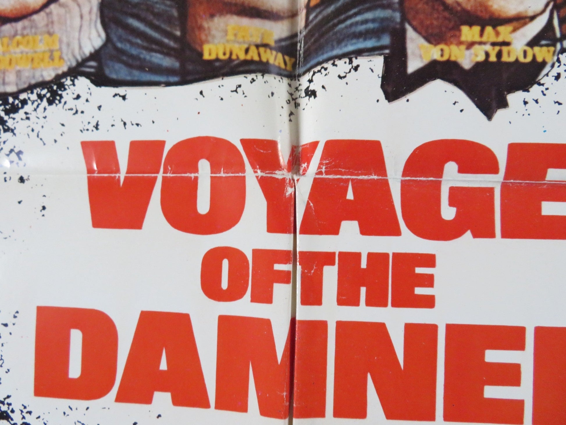 VOYAGE OF THE DAMNED - B FOLDED US ONE SHEET POSTER FAYE DUNAWAY O. WELLES 1976 Rendezvous Cinema Movie posters
