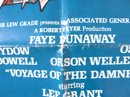 VOYAGE OF THE DAMNED - B FOLDED US ONE SHEET POSTER FAYE DUNAWAY O. WELLES 1976 Rendezvous Cinema Movie posters