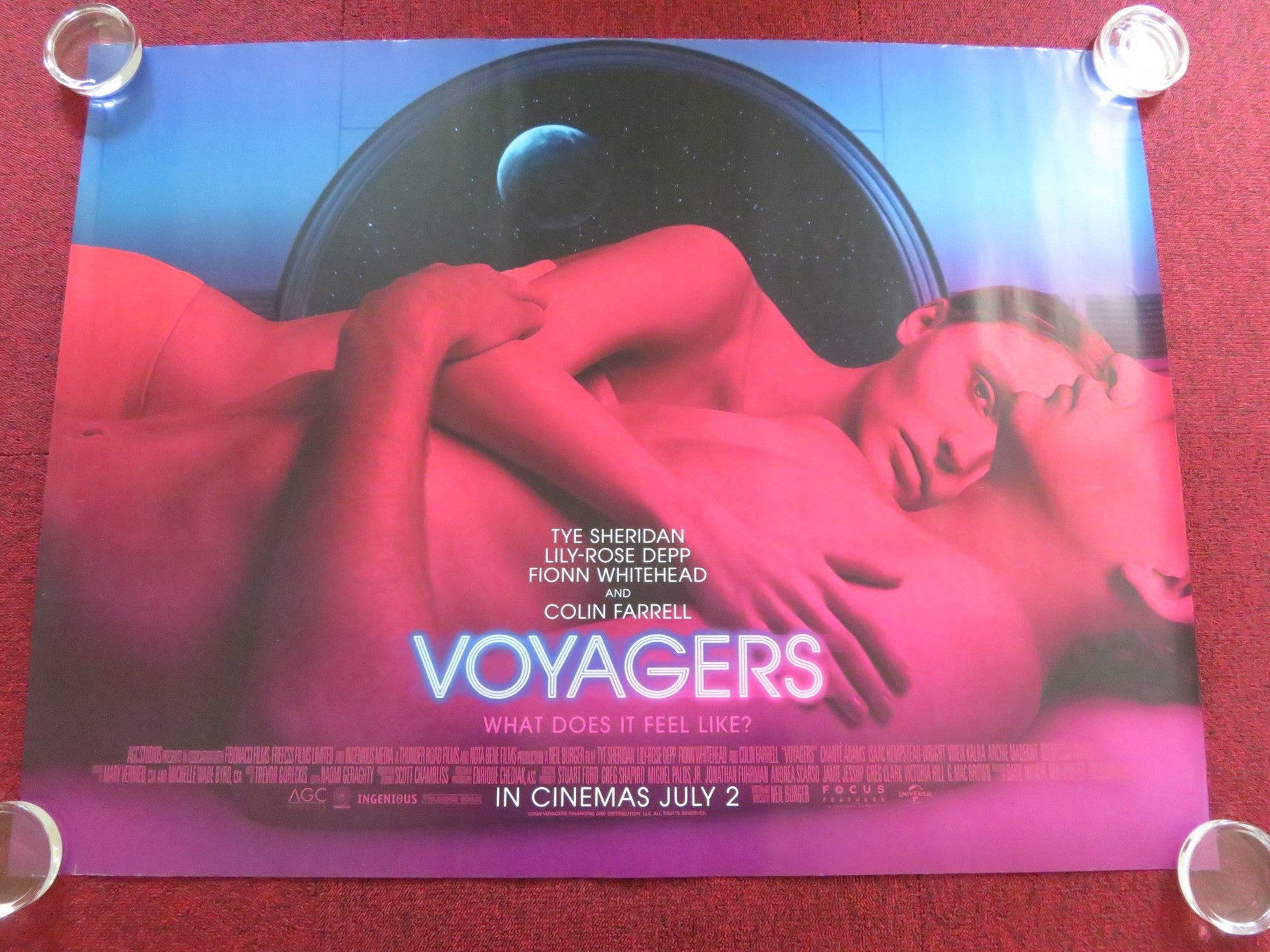 VOYAGERS UK QUAD ROLLED POSTER TEY SHERIDAN LILY - ROSE DEPP 2021 Rendezvous Cinema Movie posters