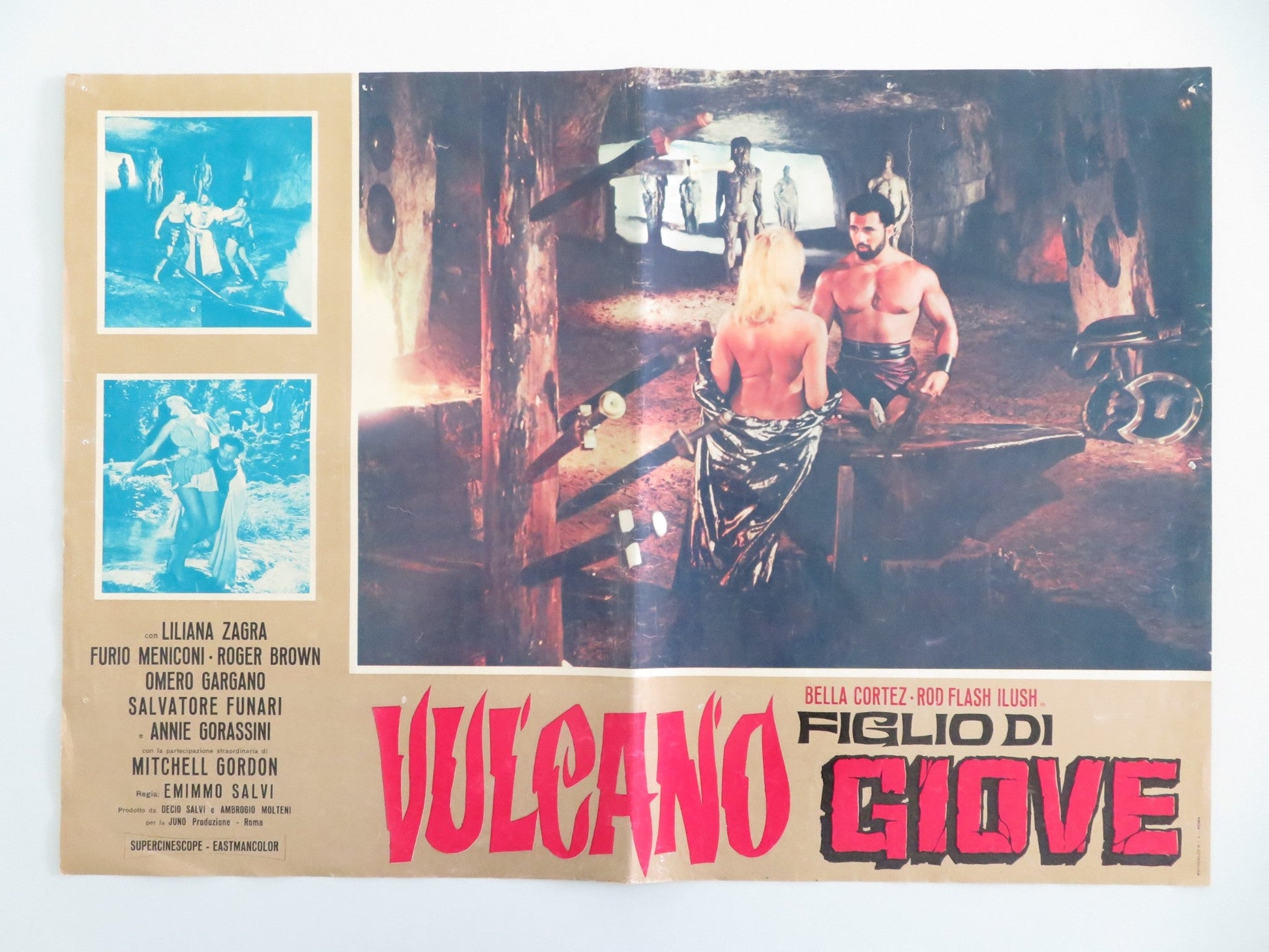 VULCANO FIGLIO DI GIOVE - G ITALIAN FOTOBUSTA POSTER BELLA CORTEZ 1962 Movie posters