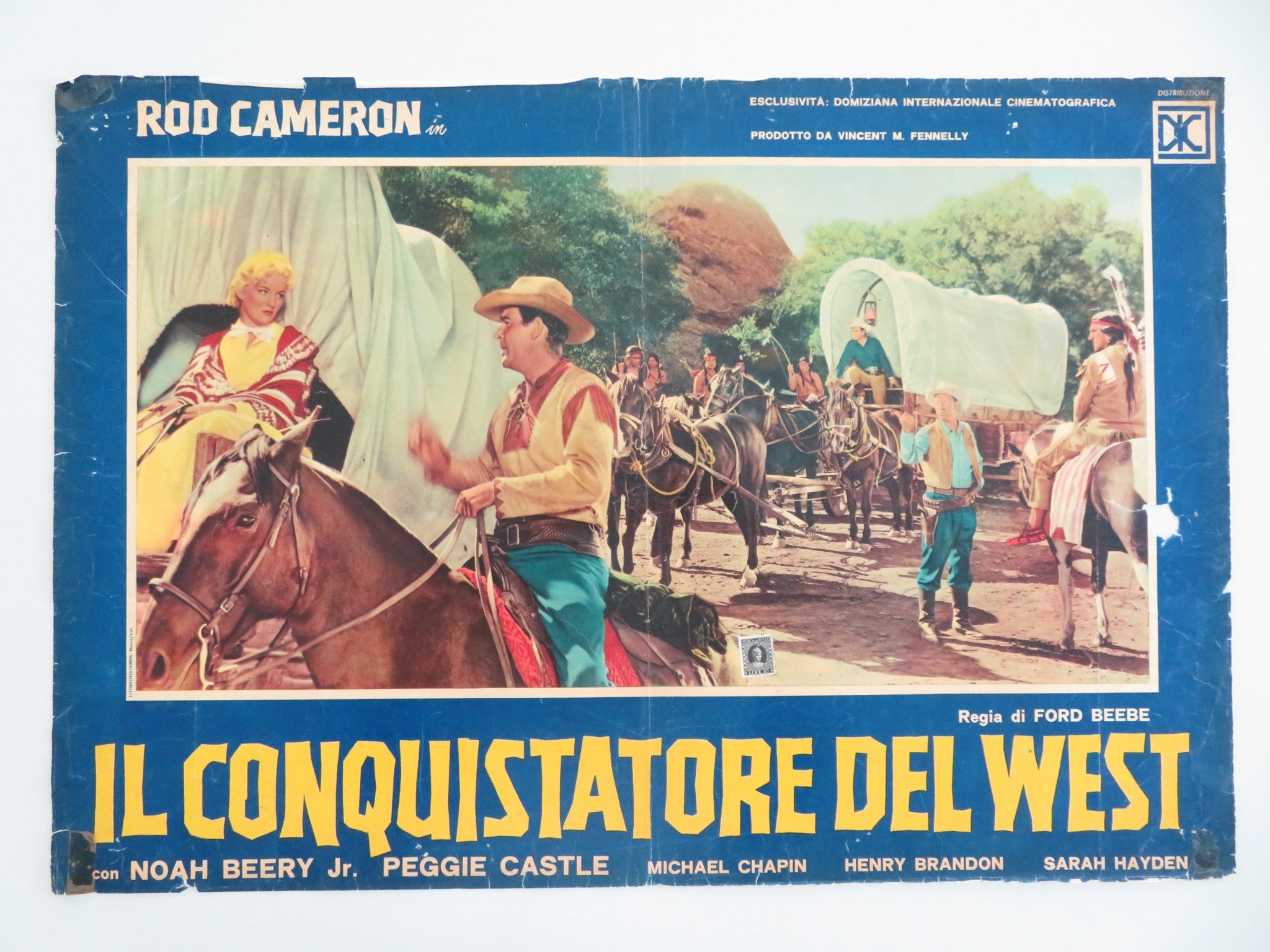 WAGONS WEST ITALIAN FOTOBUSTA POSTER ROD CAMERON NOAH BEERY R1963 ...
