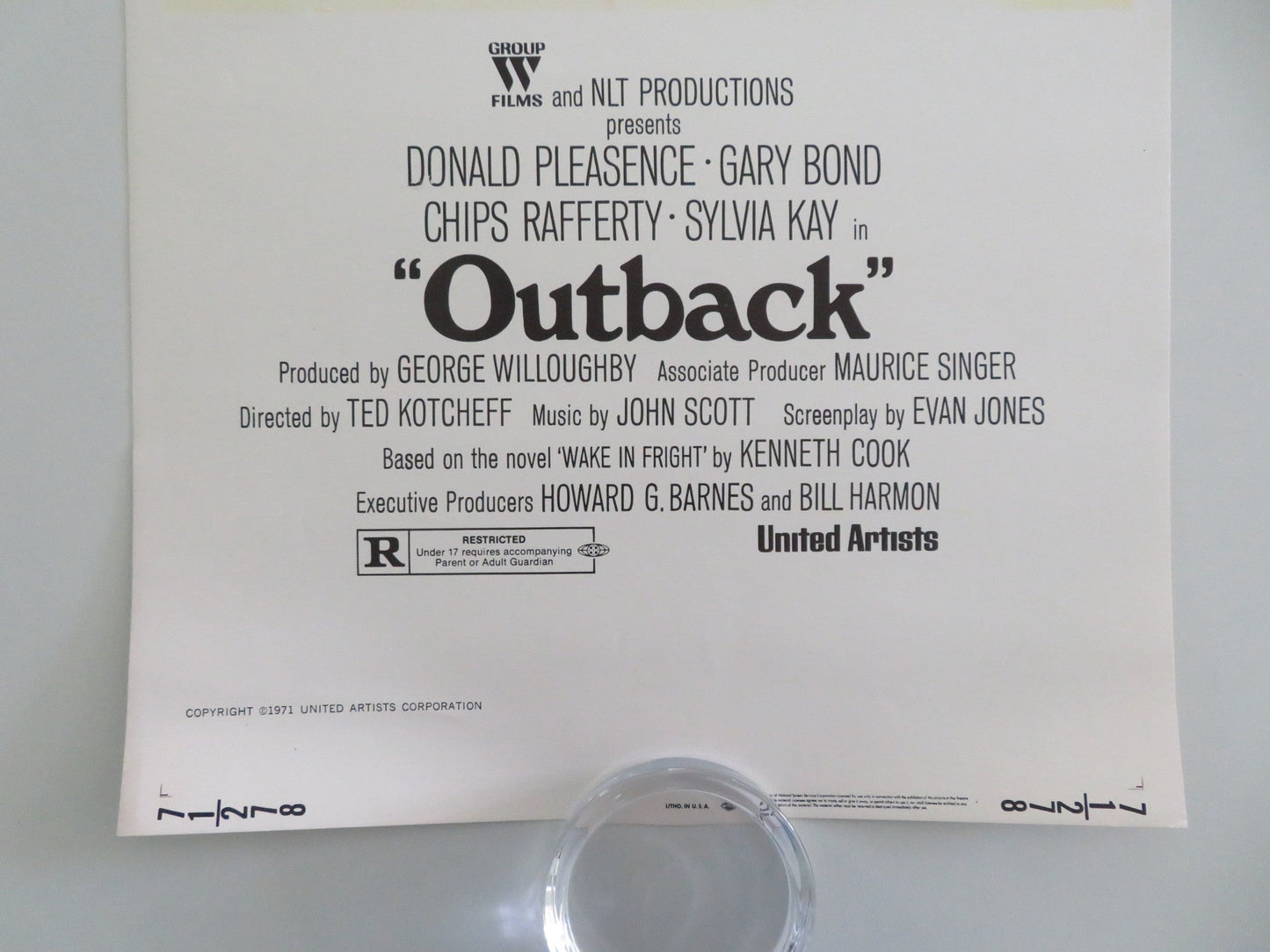 Wake In Fright US Insert Poster Donald Pleasence Gary Bond 1971 Movie posters
