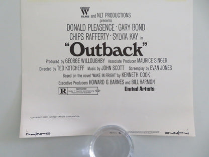 Wake In Fright US Insert Poster Donald Pleasence Gary Bond 1971 Movie posters