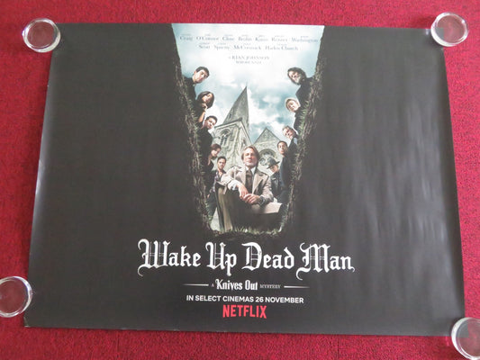 WAKE UP DEAD MAN UK QUAD ROLLED POSTER DANIEL CRAIG JOSH O'CONNOR 2025 Movie posters