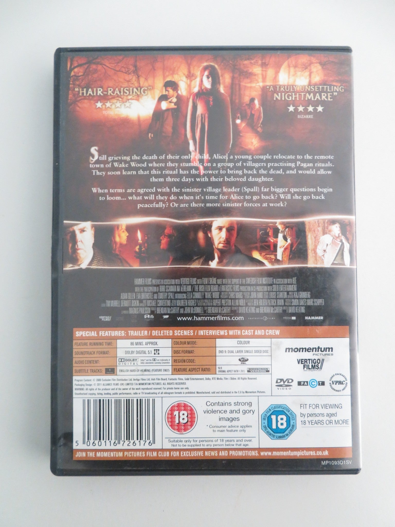 Wake Wood (DVD) Aidan Gillen Timothy Spall 2009 Region 2 Movie posters